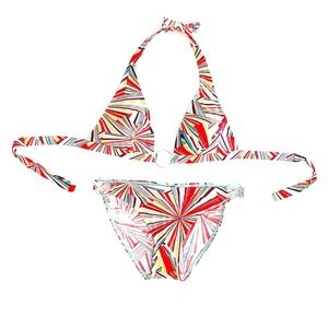 CALVIN KLEIN rare Splash Metric 2 piece bathing suit - Fabulous design!